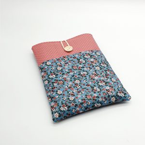 Funda libro flores azul 6