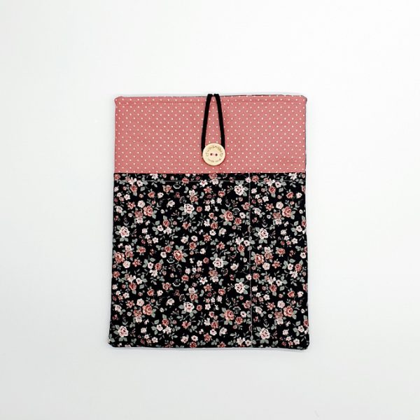 Funda libro flores negro 5