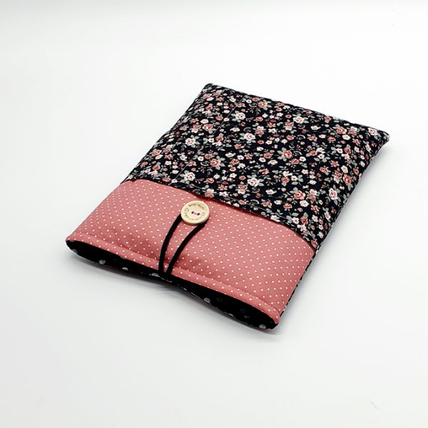 Funda libro flores negro 6