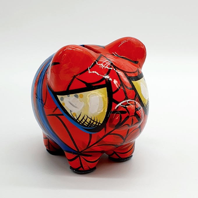 Hucha Spiderman - Mericuquis haz un regalo original hecho a mano!!