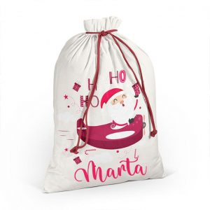 Saco papa noel personalizado nombre